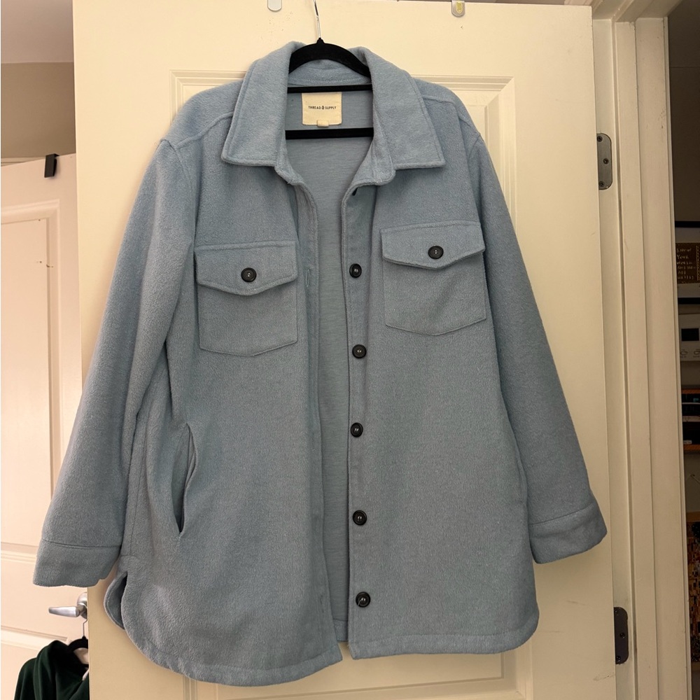 Thread & Supply Light Blue Crewneck Top